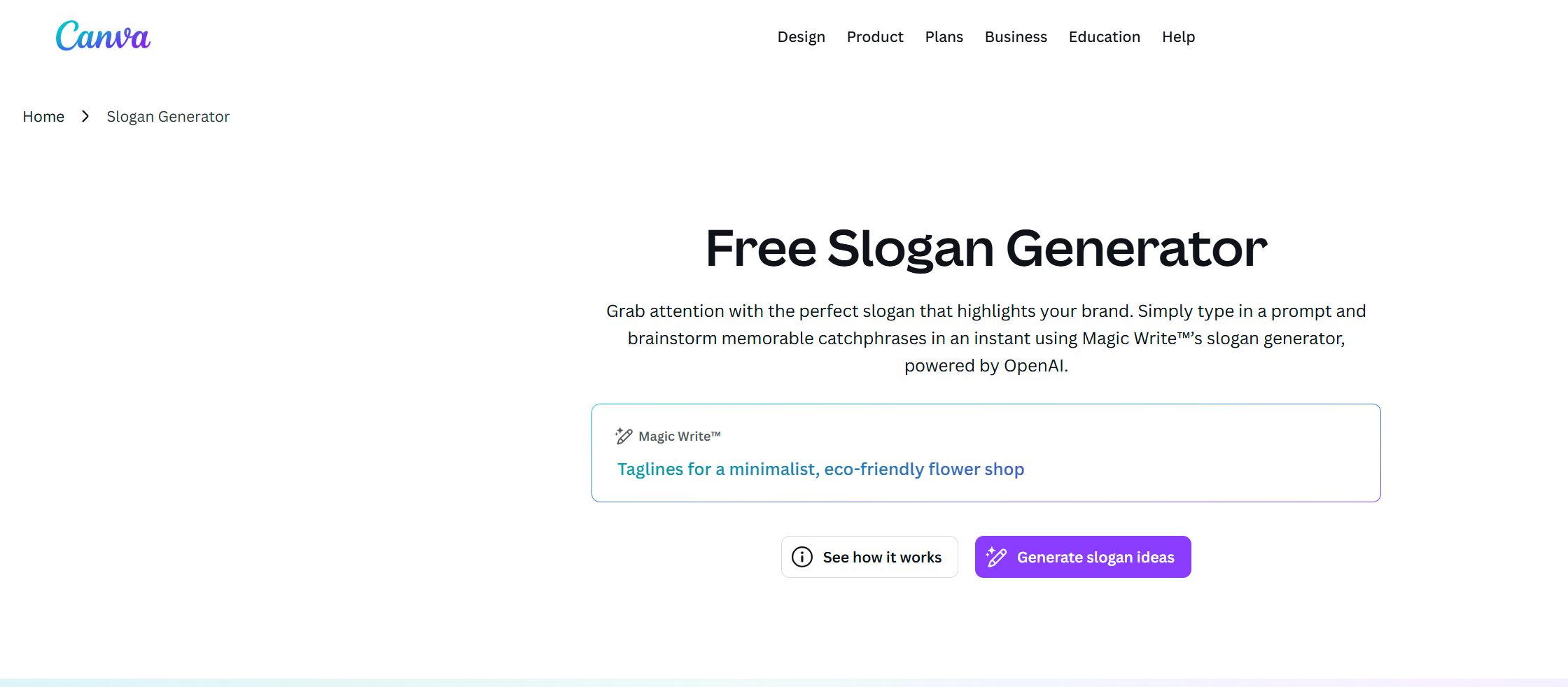 Canva Gratis Slogan Maker