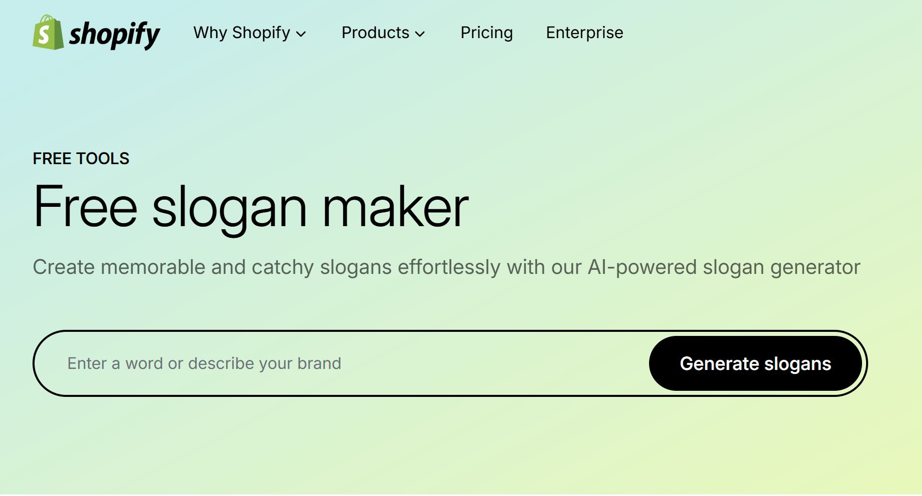 Shopify Slogan Maker