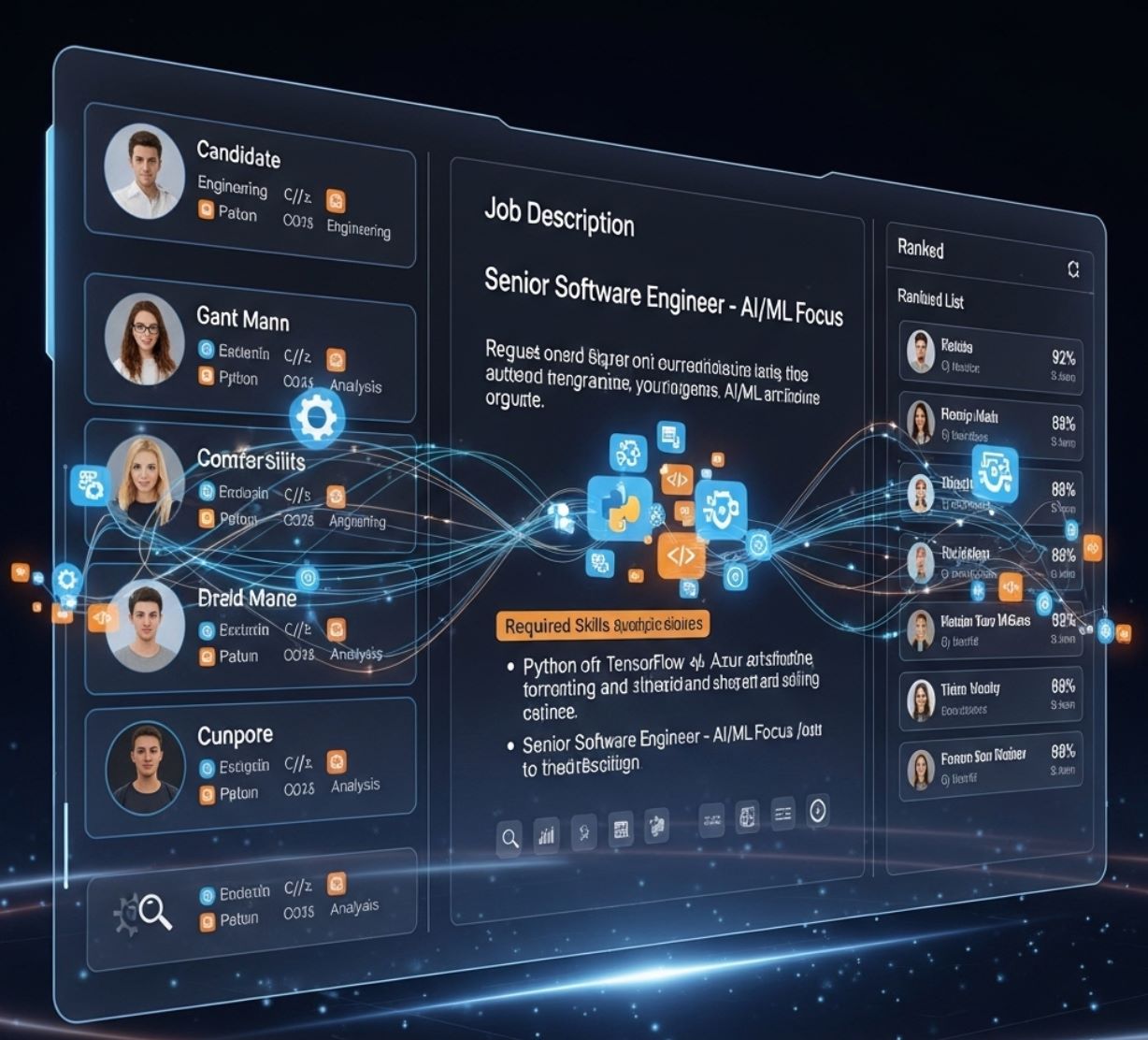 AI skills assessment and candidate matching