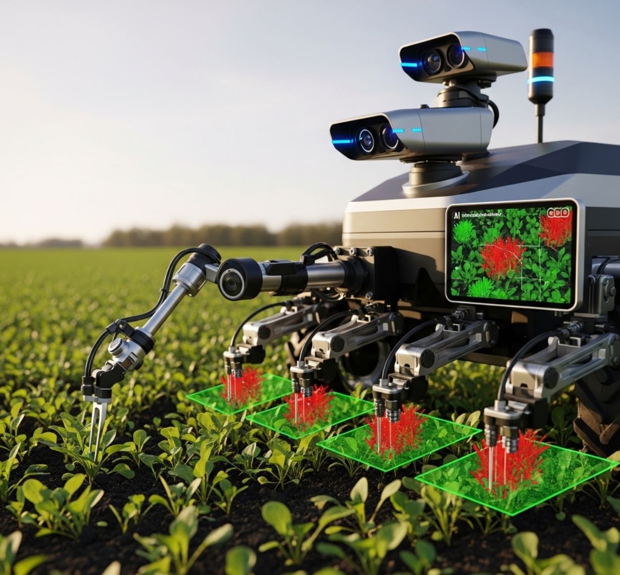 AI application to identify weeds and remove them automatically