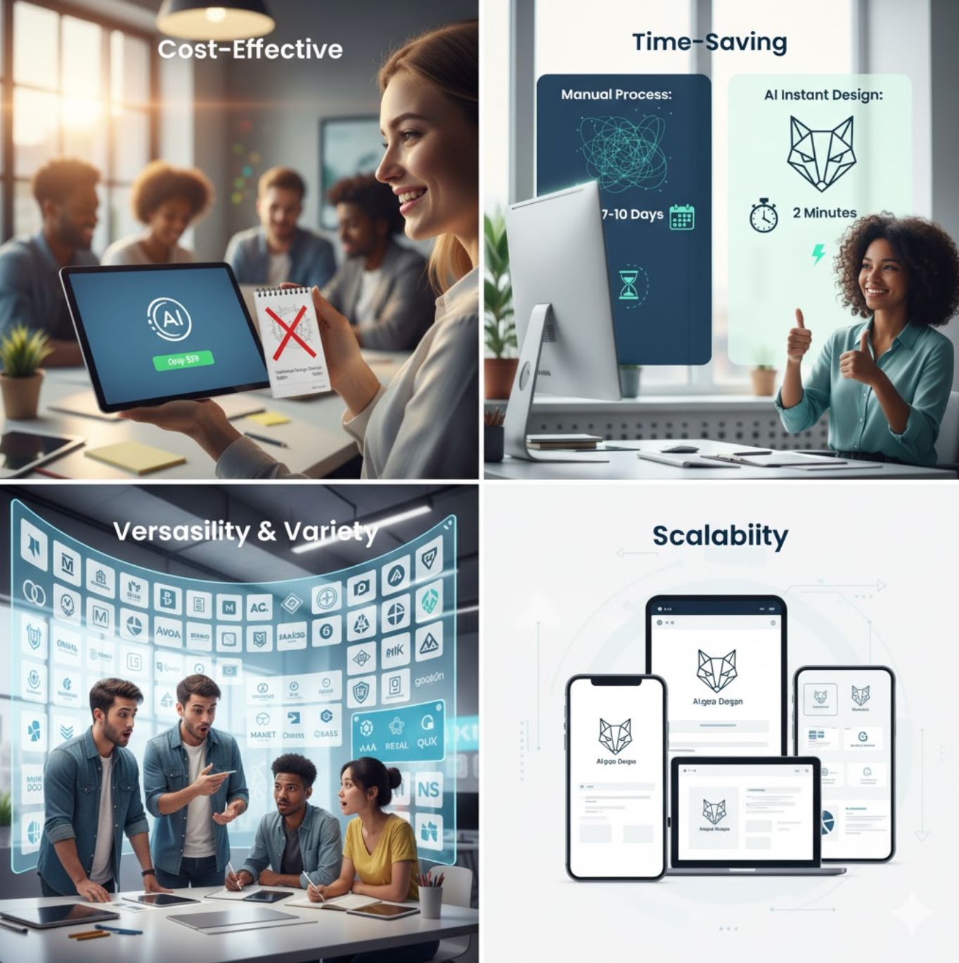 Redenen om AI te gebruiken voor het maken van logo's Redenen om AI te gebruiken voor het maken van logo's