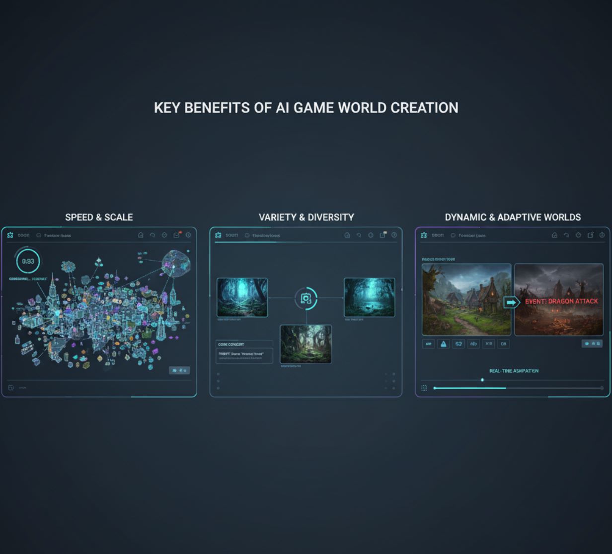 AI Game World Benefits Illustrated
