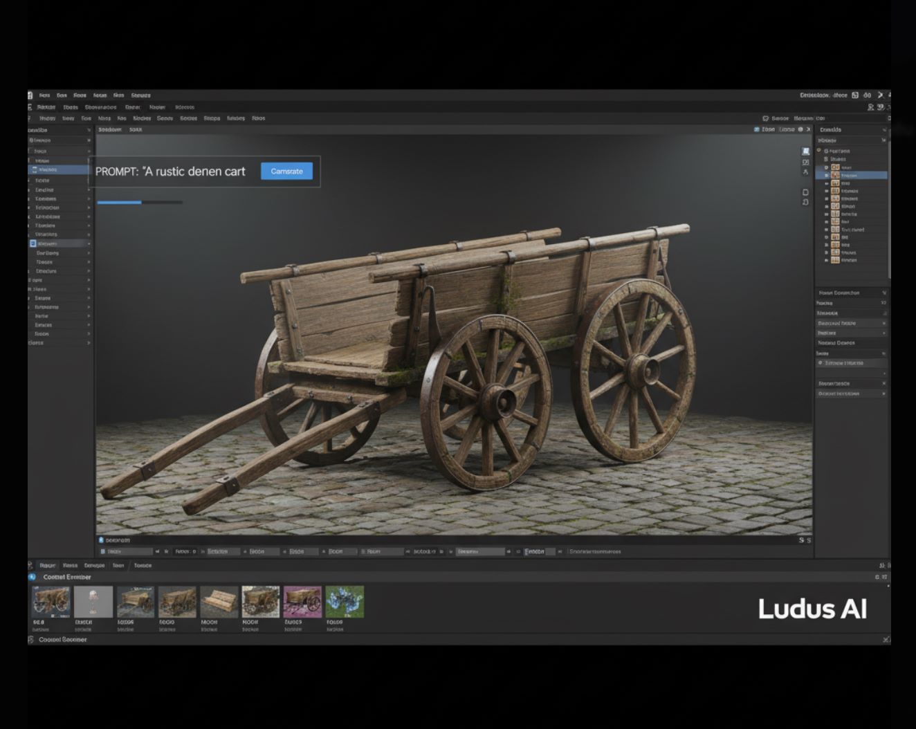 AI Generated Car 3D Model Unreal Engine
