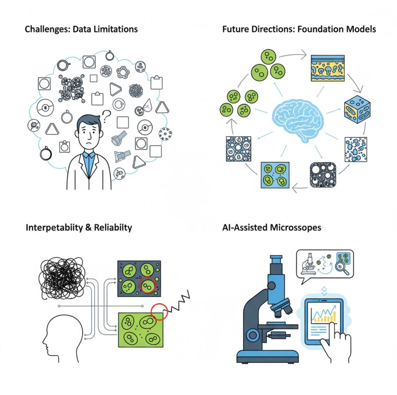 AI Microscopy Challenges and Future