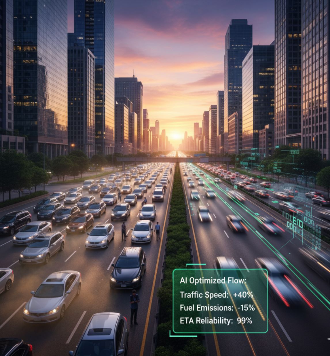 AI Optimized Urban Traffic Flow