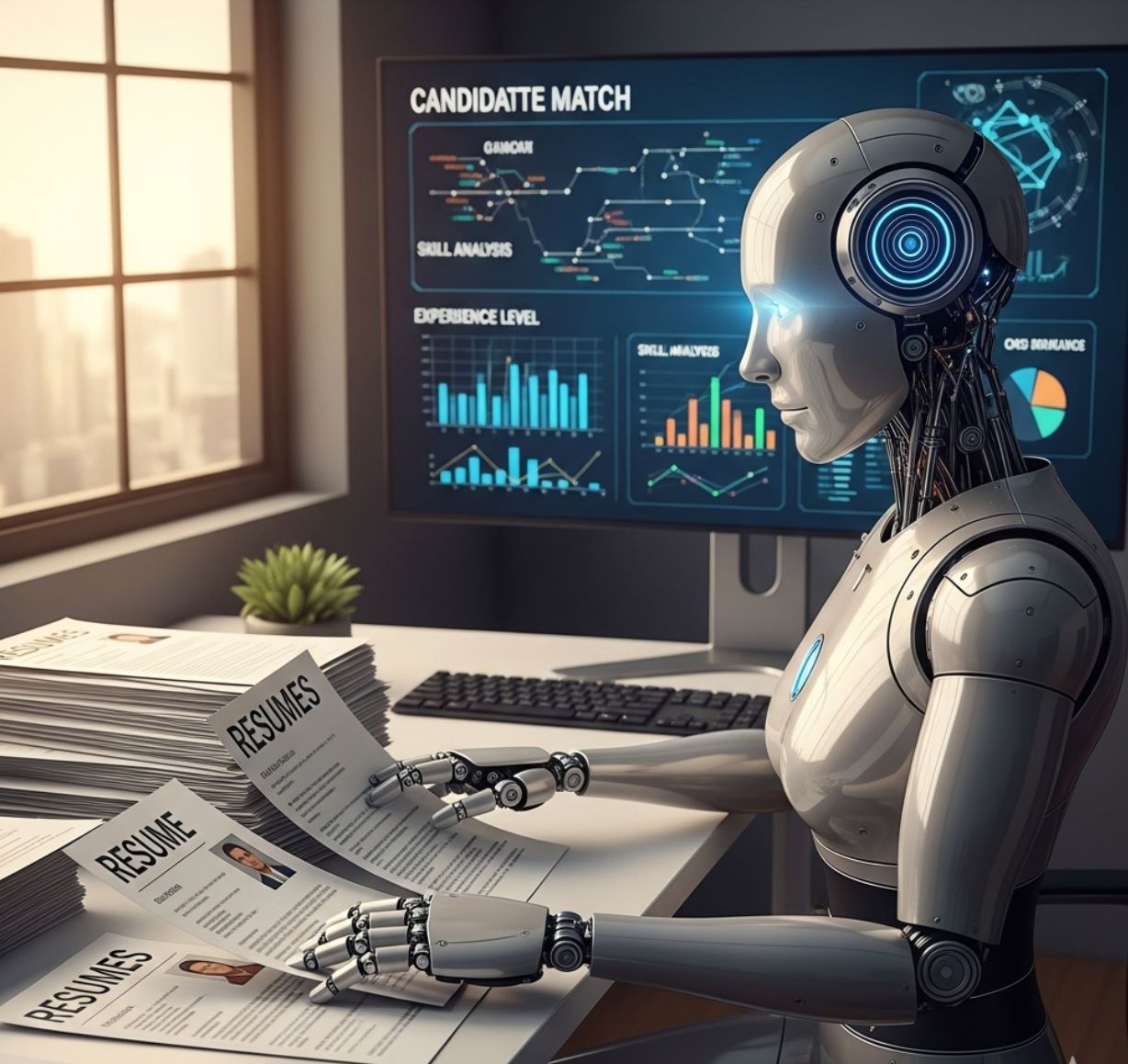 AI analyzing resumes