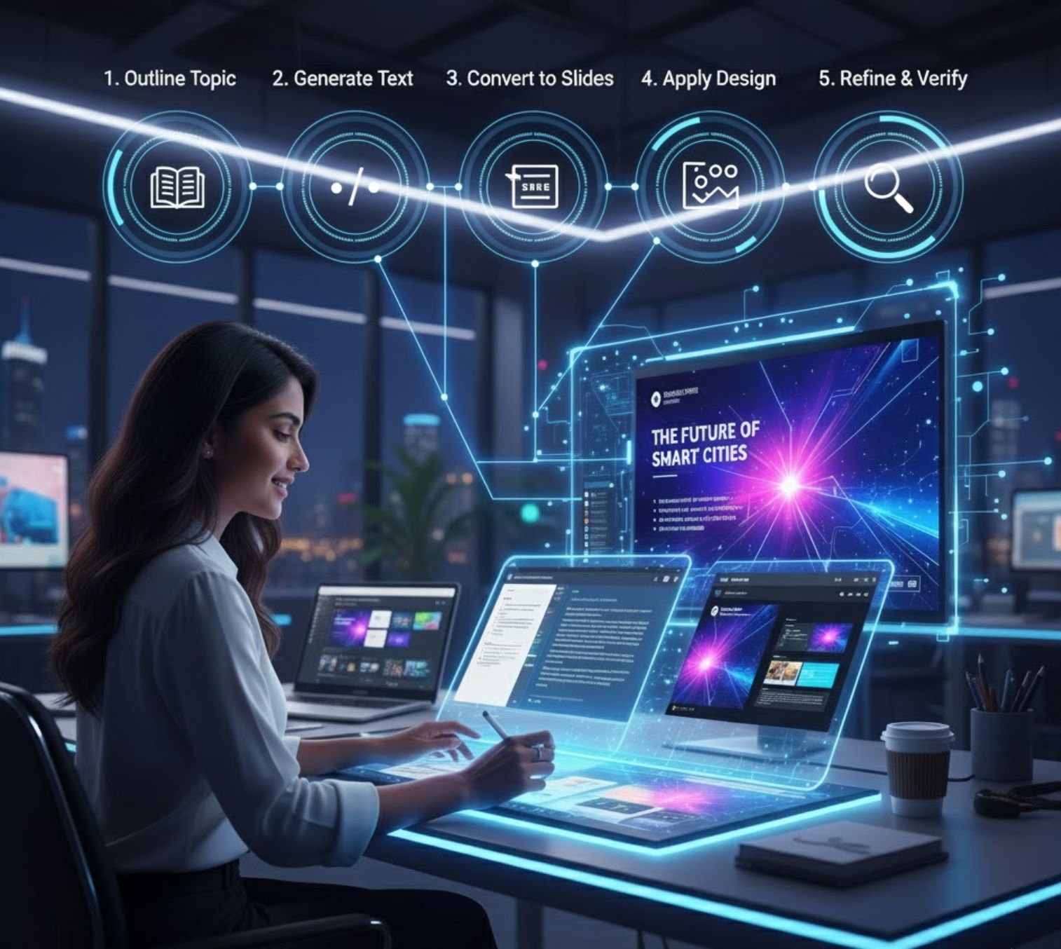 AI slide creation workflow AI slide creation workflow diagram
