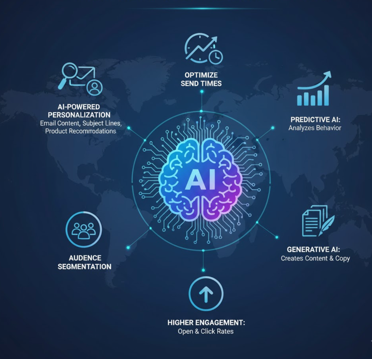 AI in Email Marketing Concept AI in Email Marketing Concept