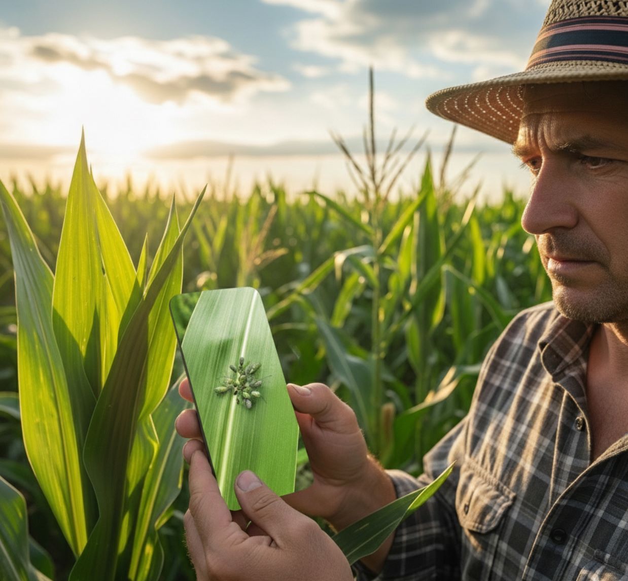 AI pest detection on maize leaf