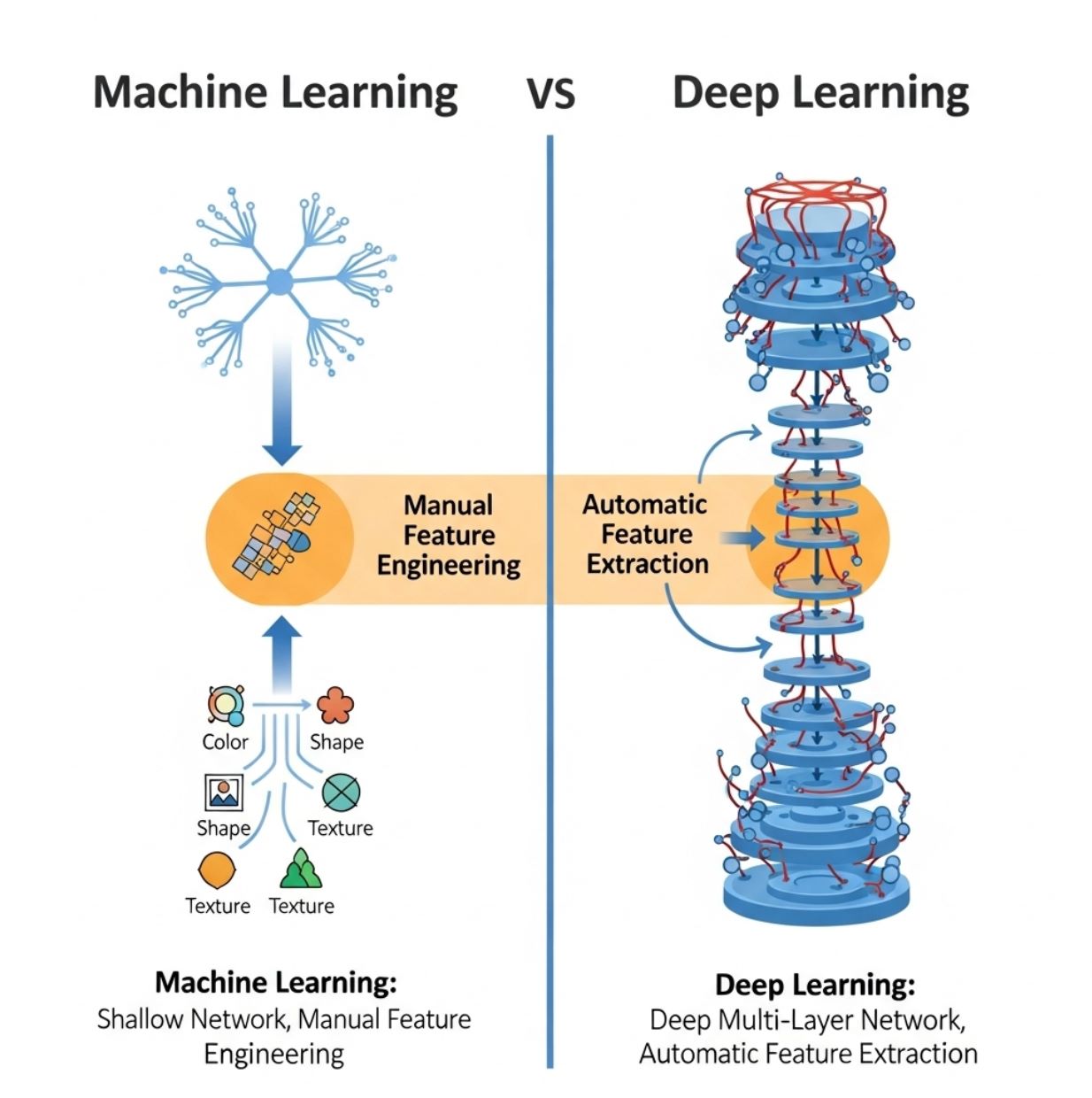 Differenza tra Deep Learning e Machine Learning