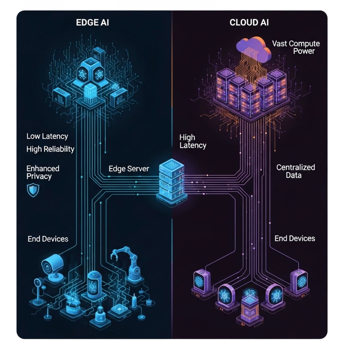 Edge AI vs IA en la Nube